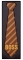 Milk chocolate tie with stripes and the word Boss.