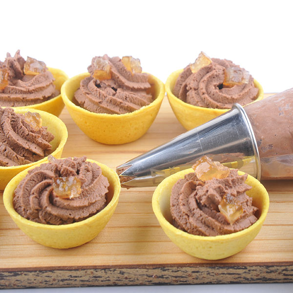 3kg/6x500g Vegan Chocolate Mousse in Piping Bag Dk