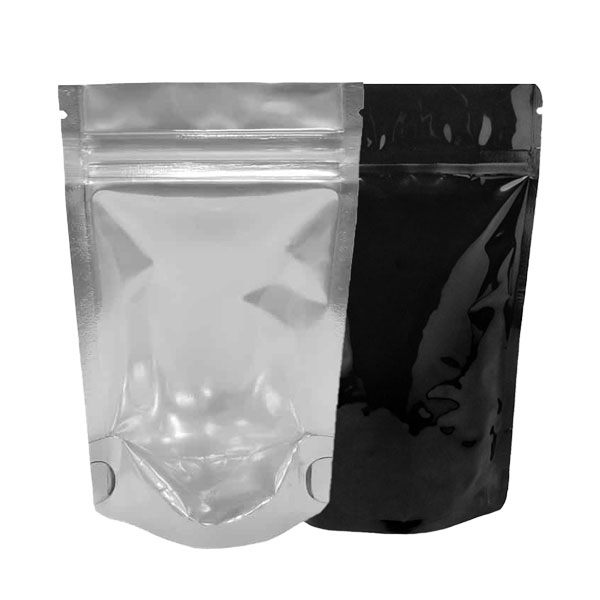 50 Pouches Gold/Clear with Zip